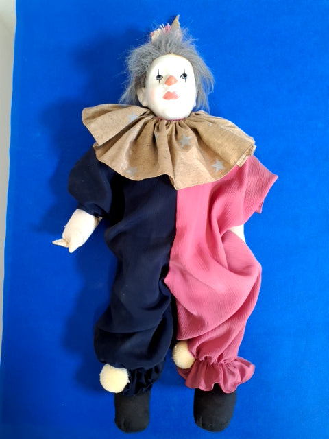 Pink-guld Harlekin dukke